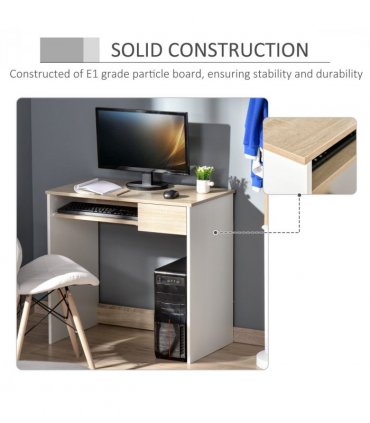 Compact Computer Table Oak