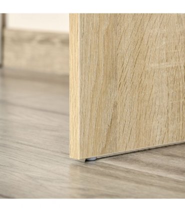 L-Shaped Corner Computer Desk  Oak and White