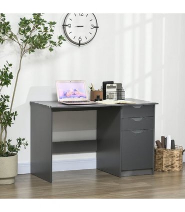 Computer Desk Grey 120cm x 60cm x 76cm Particle board Modern style with drawers