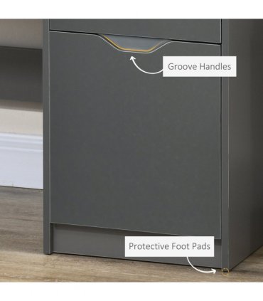 Computer Desk Grey 120cm x 60cm x 76cm Particle board Modern style with drawers