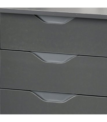 Computer Desk Grey 120cm x 60cm x 76cm Particle board Modern style with drawers