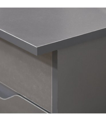 Computer Desk Grey 120cm x 60cm x 76cm Particle board Modern style with drawers