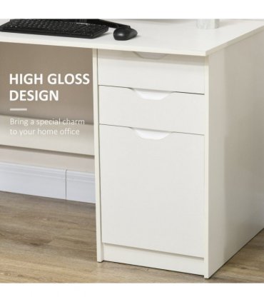 Computer ,Workstation White w/ Drawers Home Office