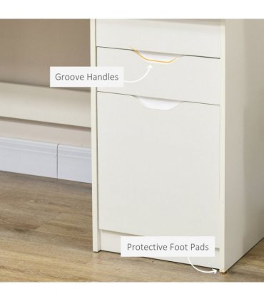 Computer ,Workstation White w/ Drawers Home Office