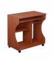 Computer Desk Laptop Writing Table Storage Shelf Workstation Wheels-Cherry Wood
