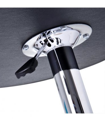 Chrome Steel Height Adjustable Round Bar Table Dinning Table Black