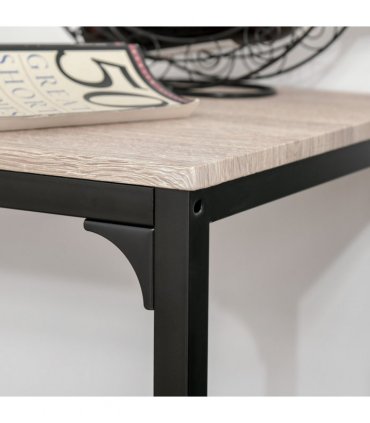 Metal Frame MDF Top Table & Bar Stool Set Black
