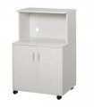 Microwave Cart on Wheels Utility Trolley 97x60.4x40.3cm, White
