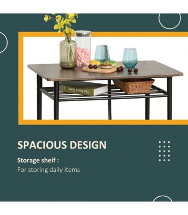 Bar Set Black MDF Table 80cmx50cmx90cm 2 Stools Metal Frame Oak Compact Size