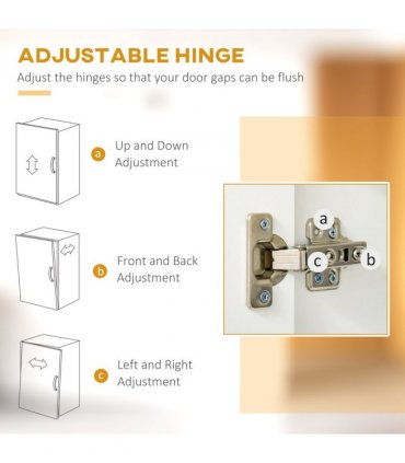Kitchen Cupboard White MDF and particle board 74.6 x 35.5 x 182.5 cm Double-door