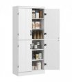 4-Door Kitchen Cabinet, ShelvesWhite