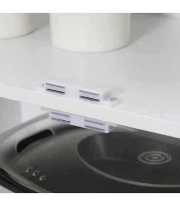 4-Door Kitchen Cabinet, ShelvesWhite