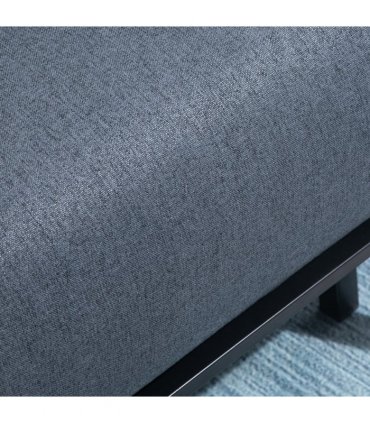 Faux Suede 5-Position Futon Single Sofa Bed Black