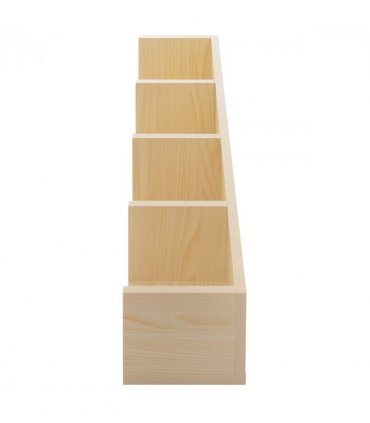 Multi-Media Storage Wooden Shelf Natural wood finish 95L x 17W x 18H (cm)