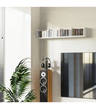 Multi-Media Wooden Shelf-White Home