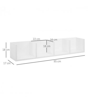 Multi-Media Wooden Shelf-White Home