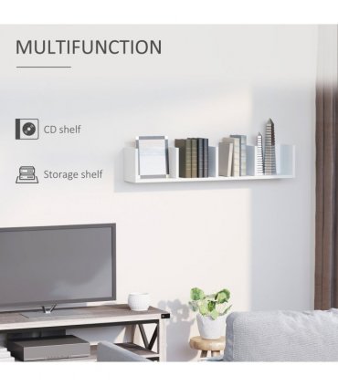 Multi-Media Wooden Shelf-White Home