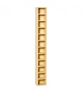 Multimedia Shelf 21L 75H cm Pine Wood Colour Solid MDF Particle Board 204 CDs