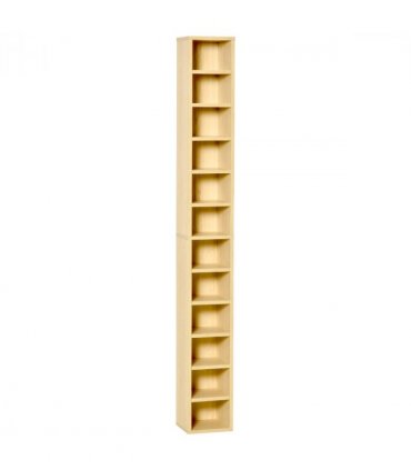 Multimedia Shelf 21L 75H cm Pine Wood Colour Solid MDF Particle Board 204 CDs