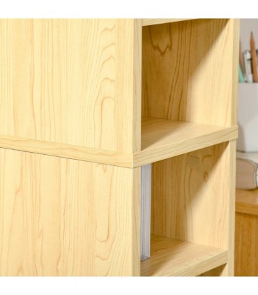 Multimedia Shelf 21L 75H cm Pine Wood Colour Solid MDF Particle Board 204 CDs
