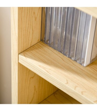 Multimedia Shelf 21L 75H cm Pine Wood Colour Solid MDF Particle Board 204 CDs