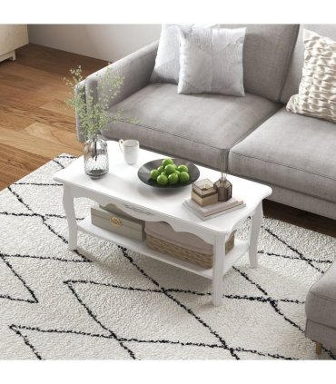 Coffee Table, 94Lx44Wx42H cm-White
