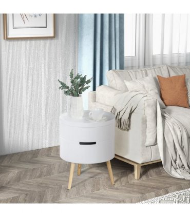 3-Part Side Coffee Table End Desk Night Stand Storage White