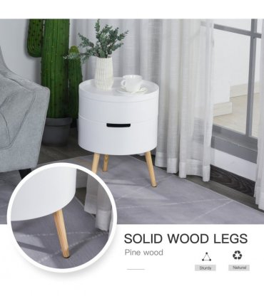 3-Part Side Coffee Table End Desk Night Stand Storage White