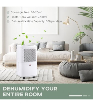 10L/Day 2200ML Portable Quiet Dehumidifier Home Laundry Room Electric Moisture