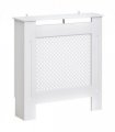 Radiator Cover White MDF 78cm x 19cm x 82cm Heating Cabinet Grill Style