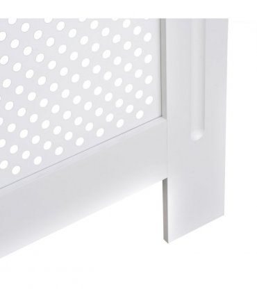 Radiator Cover White MDF 78cm x 19cm x 82cm Heating Cabinet Grill Style