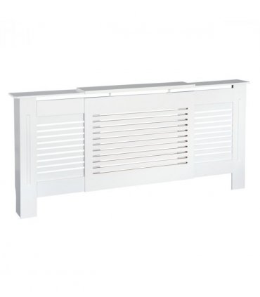 MDF White Extendable Radiator Cover 208.5cm x 20.5cm x 82.5cm Elegance & Safety