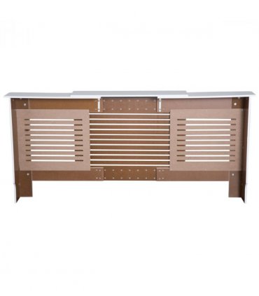 MDF White Extendable Radiator Cover 208.5cm x 20.5cm x 82.5cm Elegance & Safety