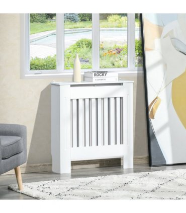 Radiator Cover Wooden Cabinet Shelving Home Office Vertical Slattted Vent