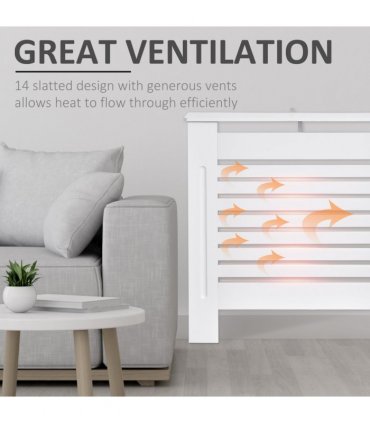 MDF Radiator Cover, 152 cm L-White