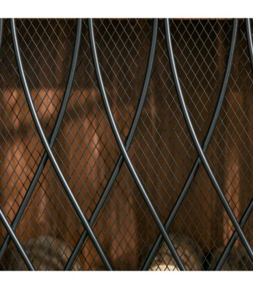 3-Panel Folding Fireplace Screen Metal Mesh Fire Spark Guard Black