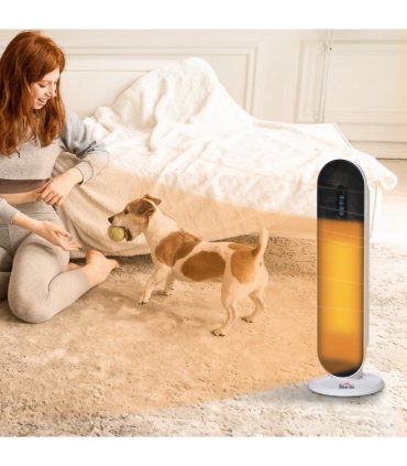 Ceramic Space Heater, Oscillation, Remote Overheat Protection, 1200/2000W