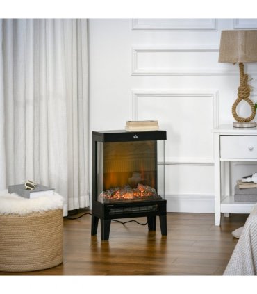 Fireplace Heater, Quiet LED Flame Effect Overheating Protection 1000/2000W