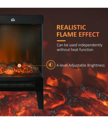 Fireplace Heater, Quiet LED Flame Effect Overheating Protection 1000/2000W