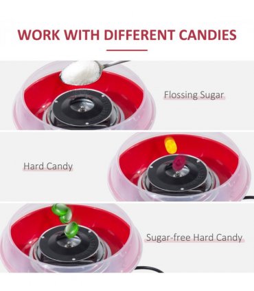 Candy Floss Machine, 450W-Red
