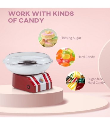 Candy Floss Machine, 450W-Red/White