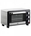 Mini Oven Silver 16L Capacity 1400W Grill 100-230°C Top Bottom Timer Glass