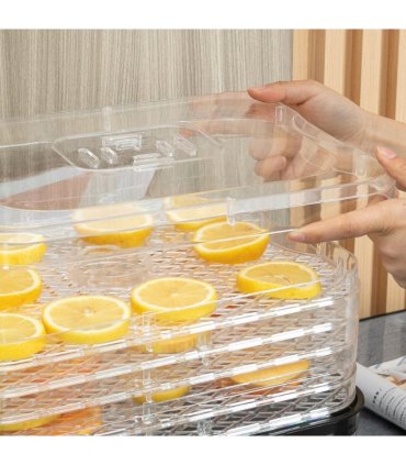 5 Tier Food Dehydrator 245W Stainless Steel Food Dryer Machine Timer LCD Silver