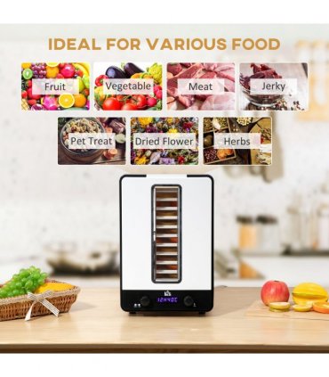 Food Dehydrator 11Tier White 26cm x 39cm x 38cm 550W Food Dryer Machine