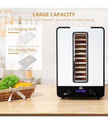 Food Dehydrator 11Tier White 26cm x 39cm x 38cm 550W Food Dryer Machine