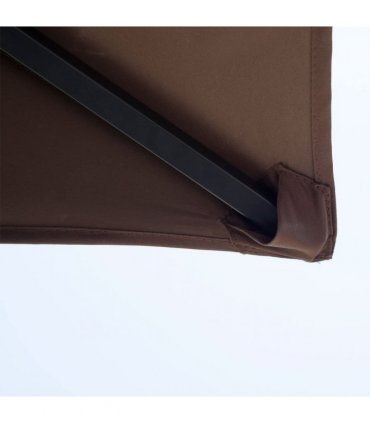 Gazebo Grill Canopy Tent Shelter Brown Polyester 245cm x 148cm x 252cm