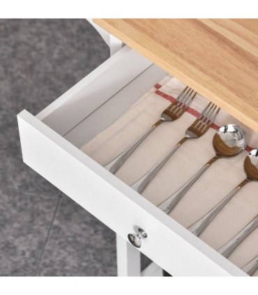 MDF Kitchen Storage Trolley White