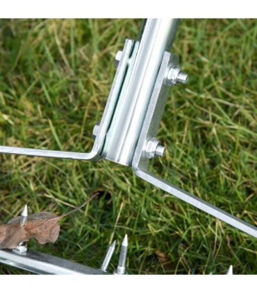Outsunny Lawn Aerator Roller-Green/Silver