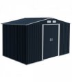 Metal Storage Shed 9 x 6FT Light Grey Colour Steel Roofed Garden Storage