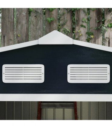 Metal Storage Shed 9 x 6FT Light Grey Colour Steel Roofed Garden Storage